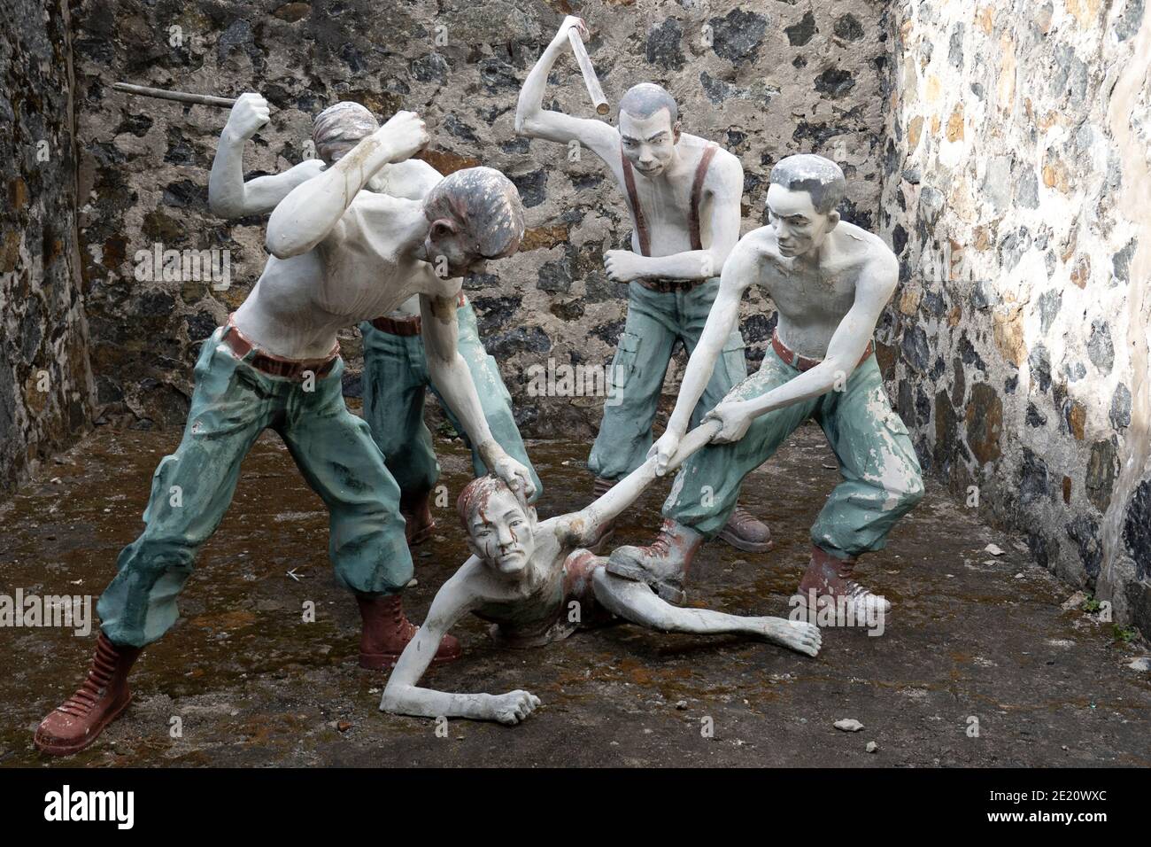 Statues in Con Dao Prison Stock Photo