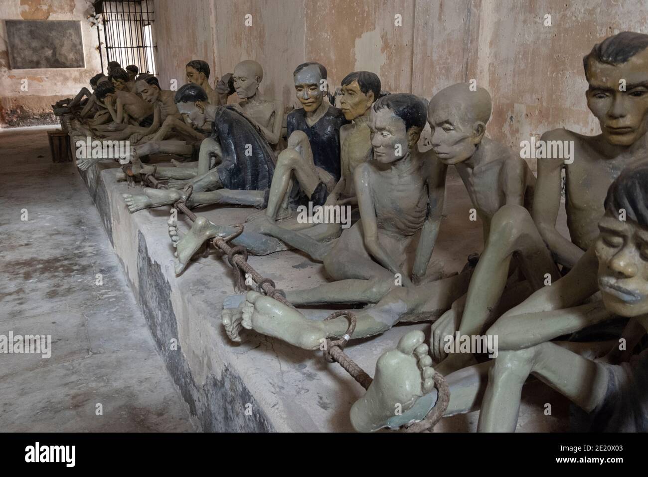 Statues in Con Dao Prison Stock Photo