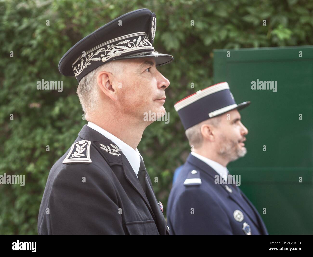 PARIS, FRANCE - JULY 12, 2019: Commissaire divisionnaire of the French ...