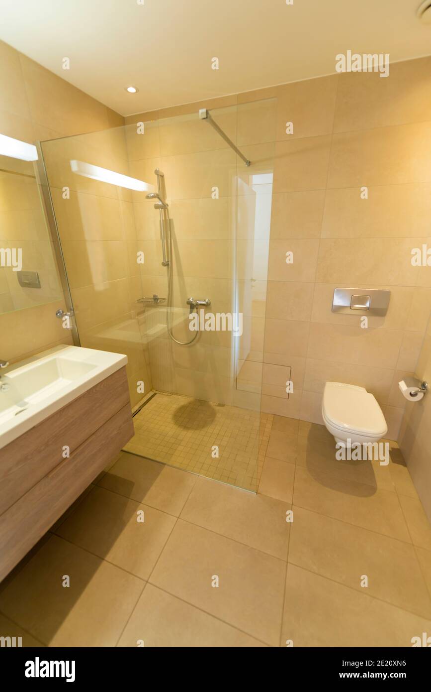 Modern and Elegant Bathroom in Switzerland Stock Photo Alamy