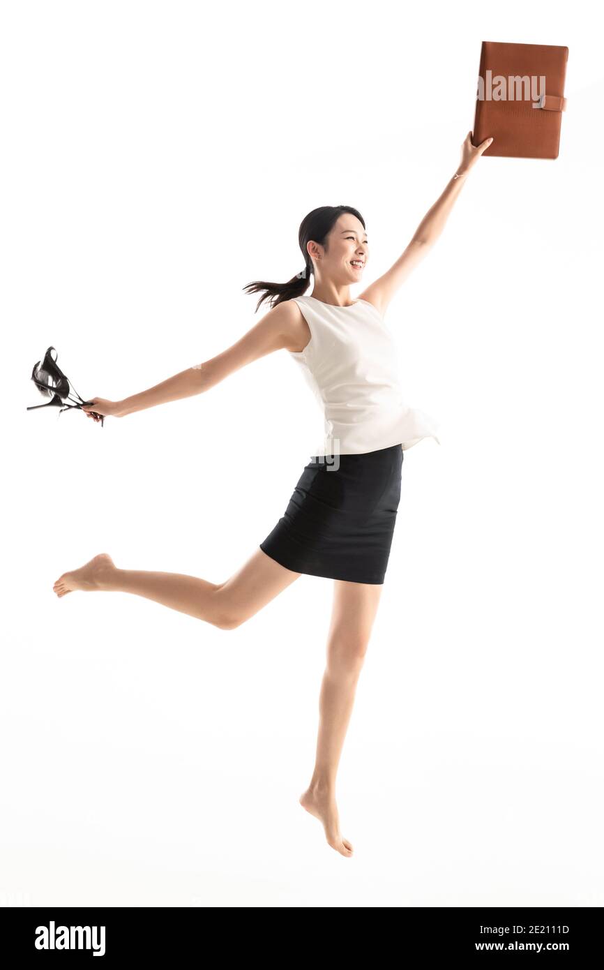 Vertical young excited asian woman hi-res stock photography and images ...