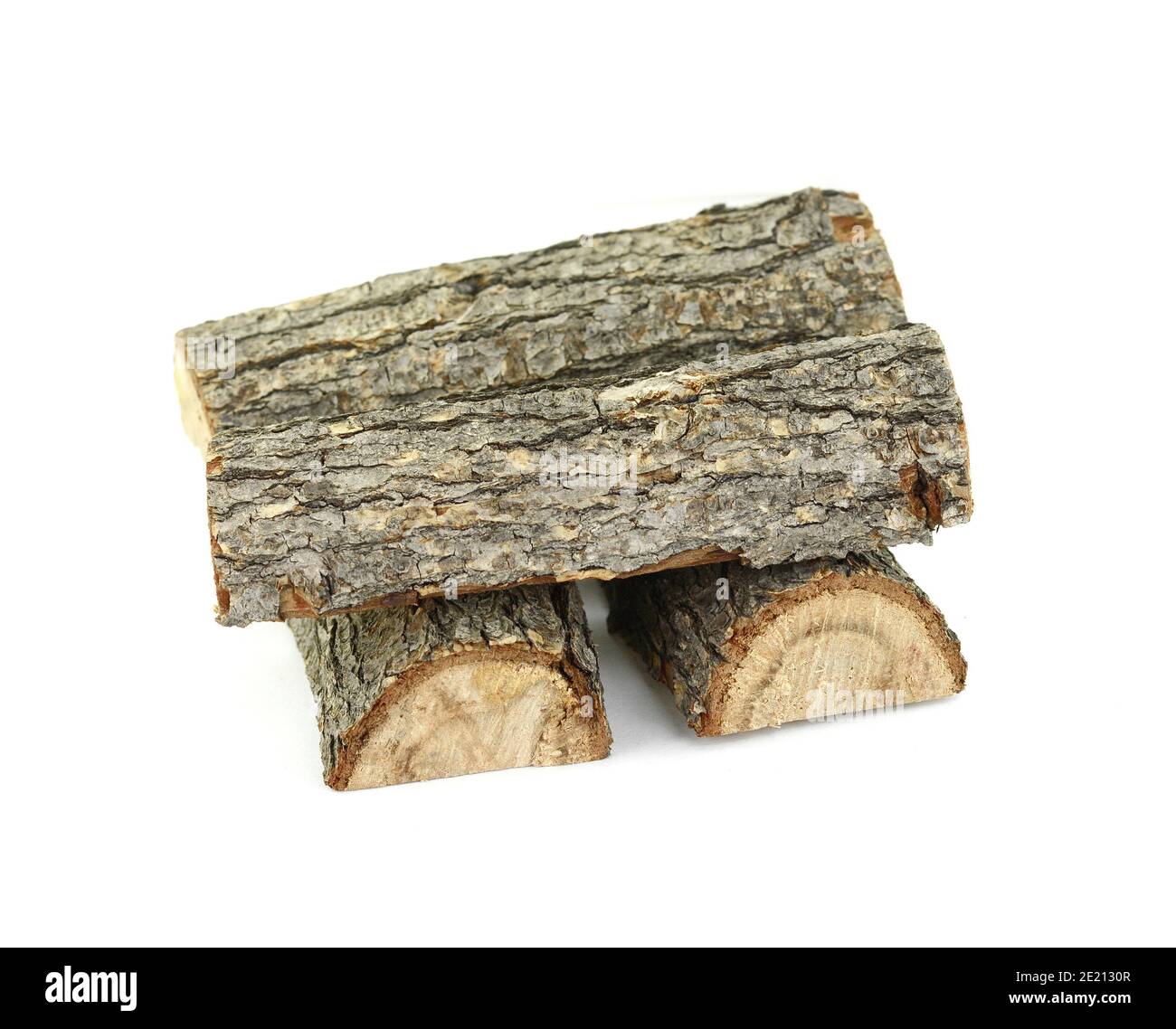 Firewood isolated on white. Oak Log Isolated on a white. Log fire wood