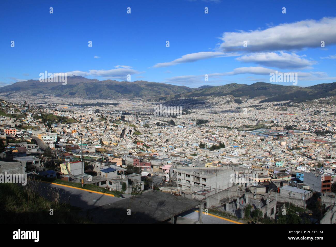 View of the city of Quito from the Panecillo hill, Ecuador Stock Photo
