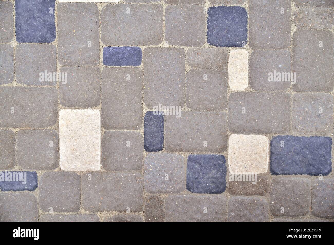 gray stone background, background tiles from rectangular stones, texture close-up Stock Photo