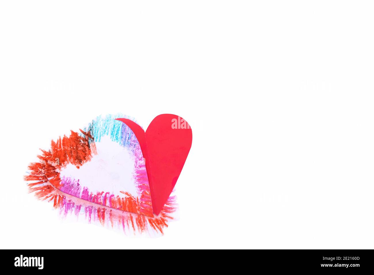 Colorful heart isolated over white background Stock Photo - Alamy