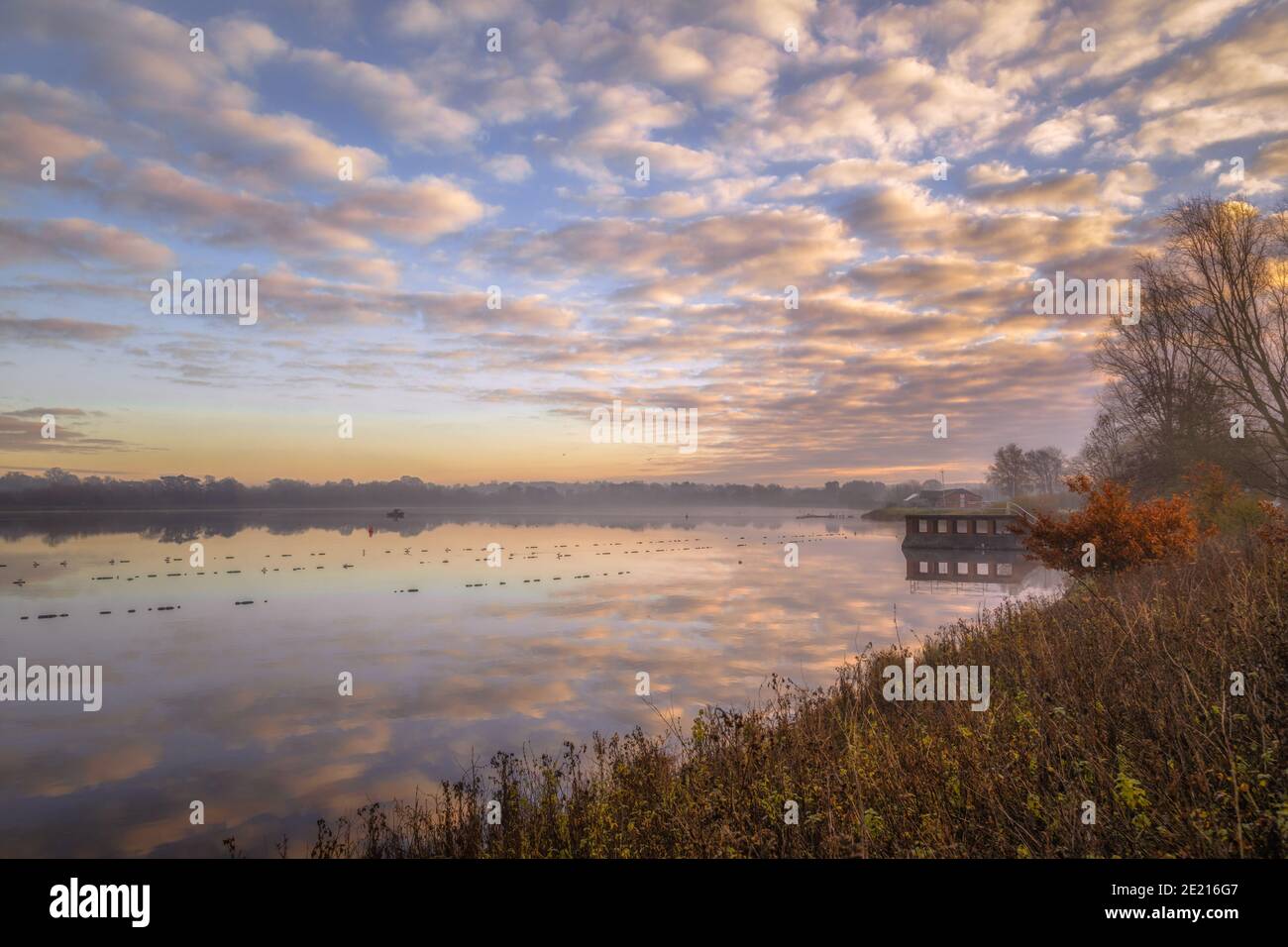Beautiful natural reflection shots from the Warwickshire area of the UK Stock Photo