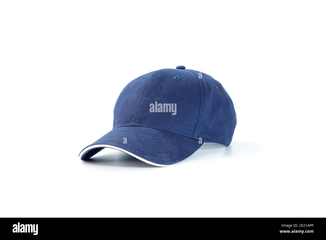 Blue fashion and baseball cap isolated on white background Stock Photo ...