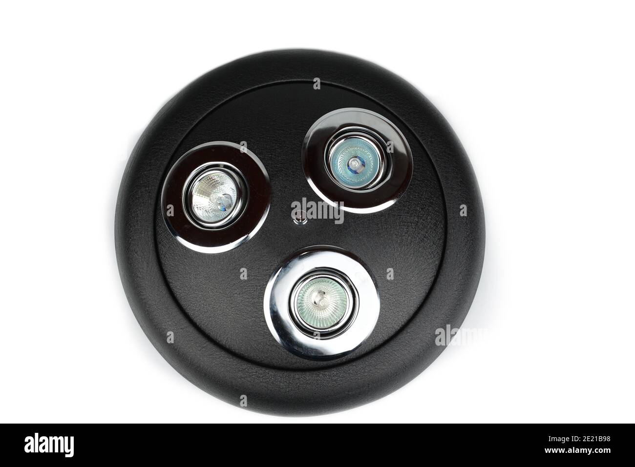Circle halogen lamp on a white background Stock Photo