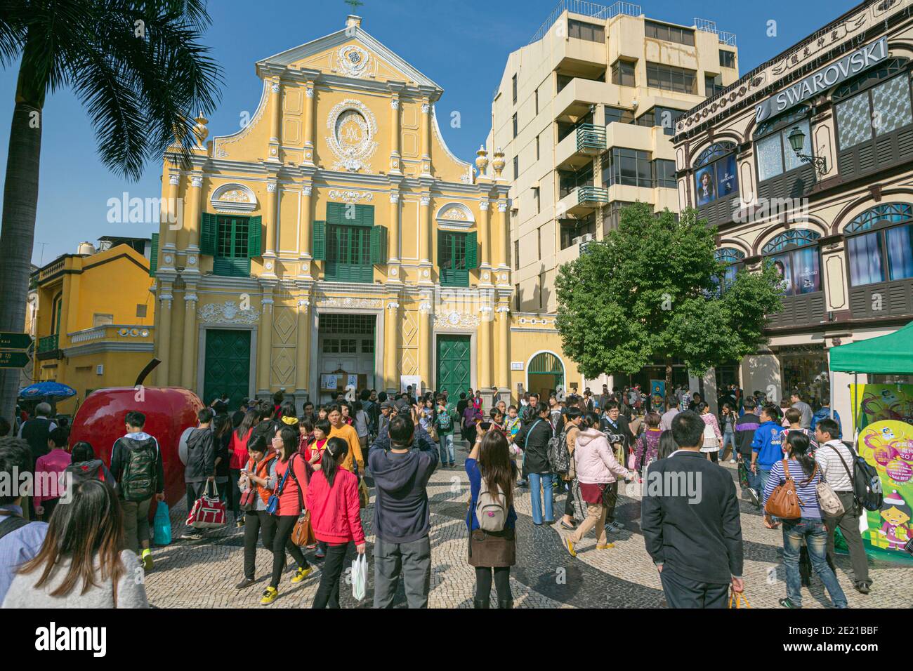 Macau, China.  St Dominic's Church, part of the Historic Centre of Macau which is a UNESCO World Heritage Site. Stock Photo