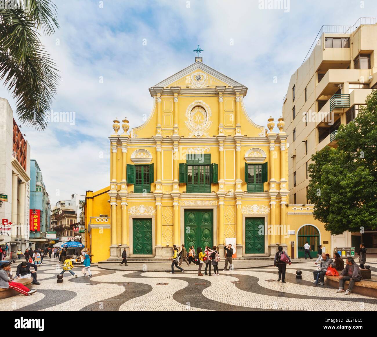 Macau, China.  St Dominic's Church, part of the Historic Centre of Macau which is a UNESCO World Heritage Site. Stock Photo
