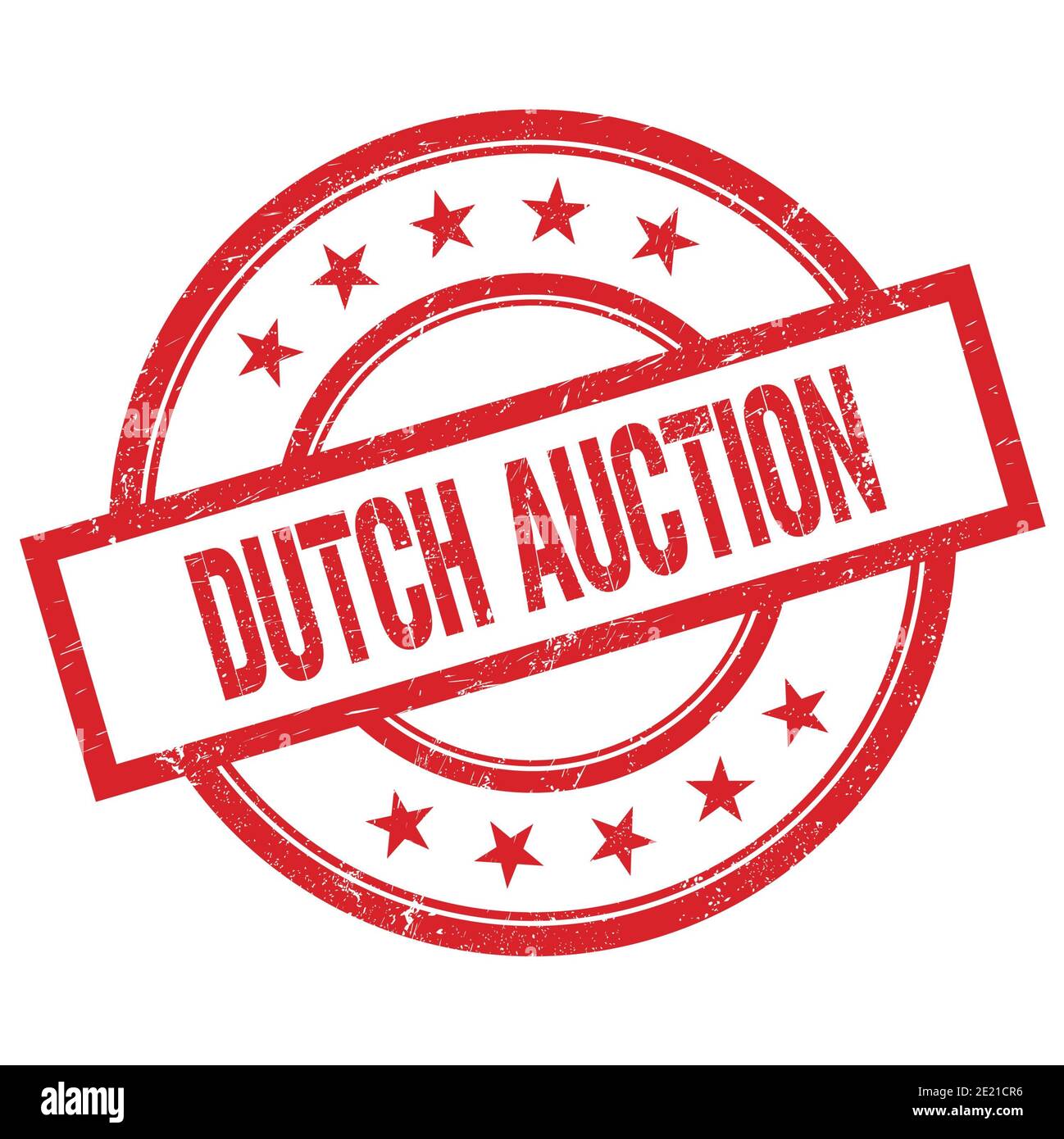 DUTCH AUCTION text written on red round vintage rubber stamp Stock Photo Alamy