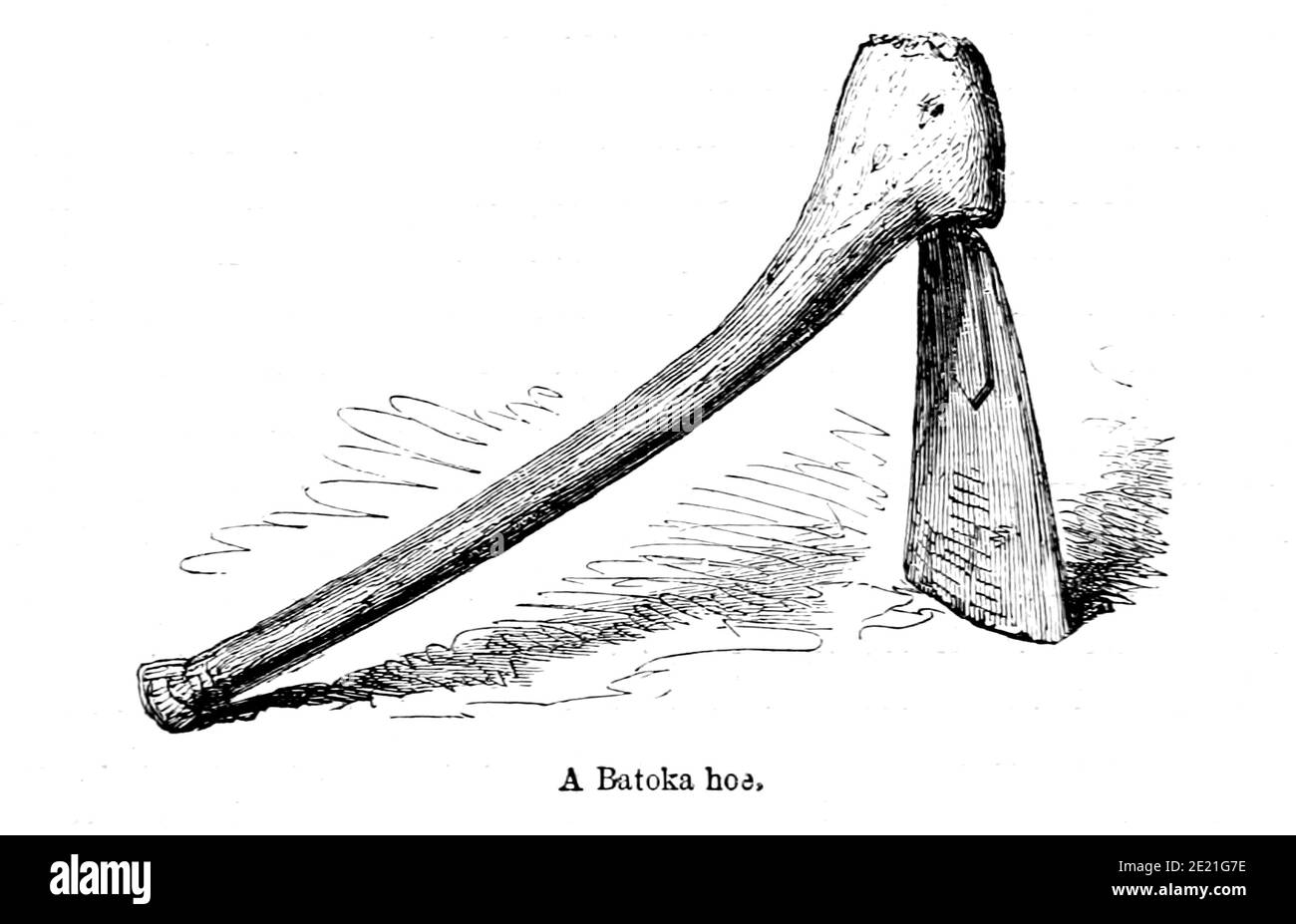 Batoka Hoe From the book ' Missionary travels and researches in South Africa ' by Livingstone, David, 1813-1873; Arnot, Fred. S. (Frederick Stanley), 1858-1914; Published in London by J. Murray in 1899 Stock Photo