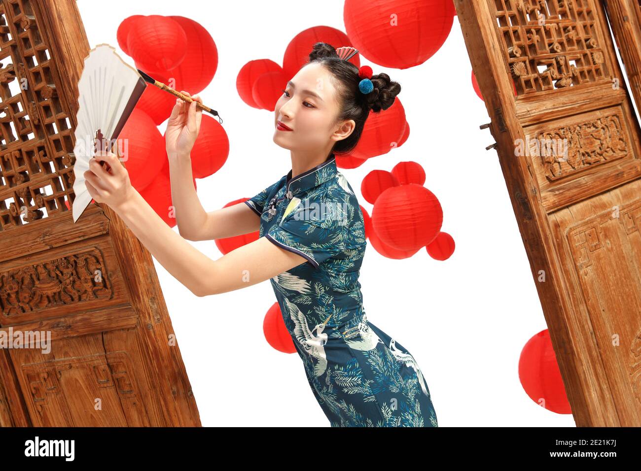 The beautiful women in the writing on the sector Stock Photo - Alamy