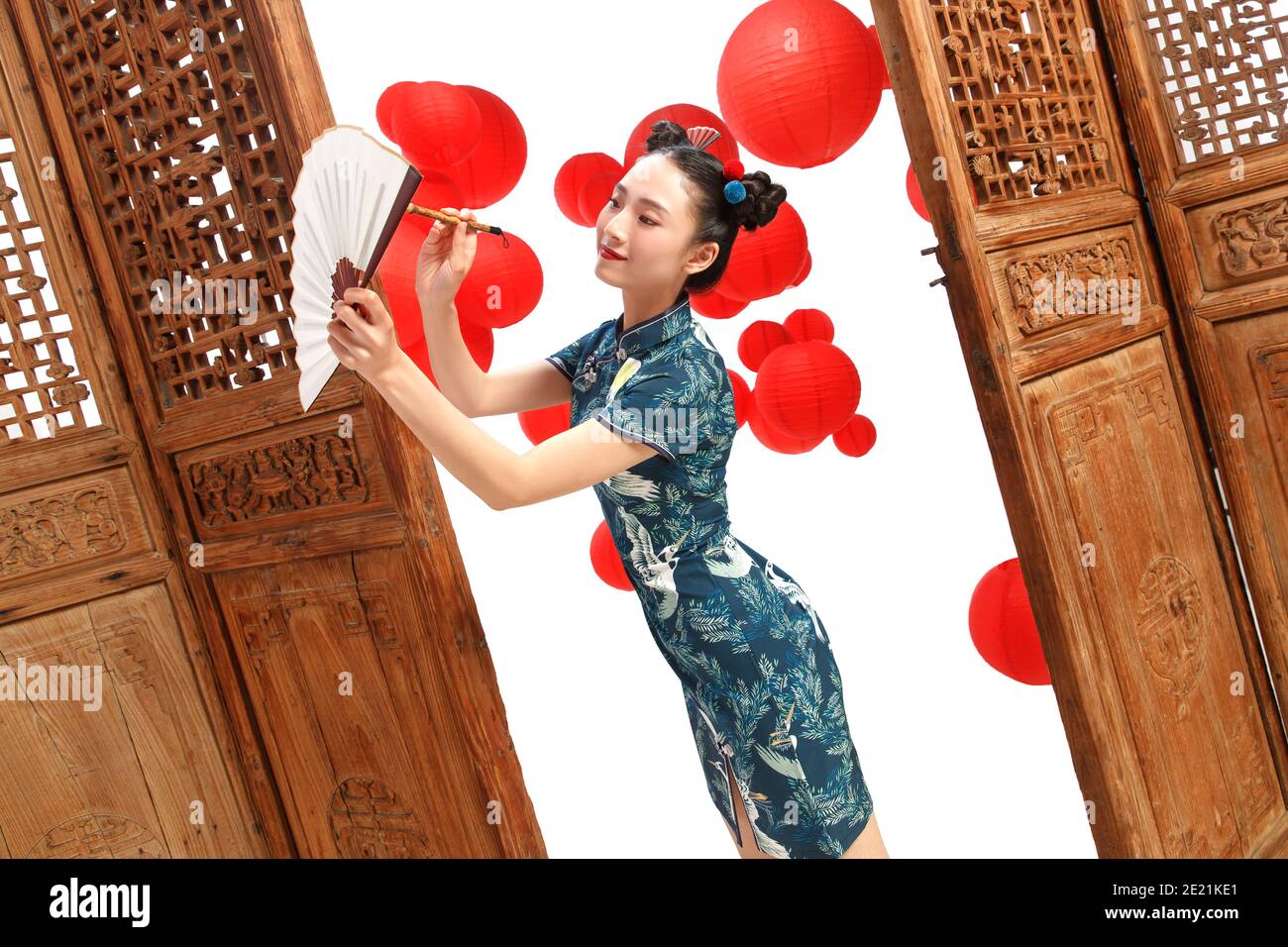 The beautiful women in the writing on the sector Stock Photo - Alamy