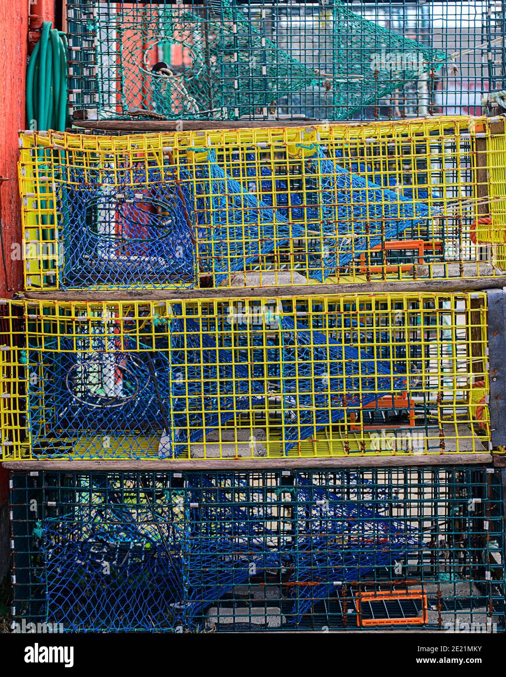 Lobster traps at Lunenberg, Nova Scotia Stock Photo