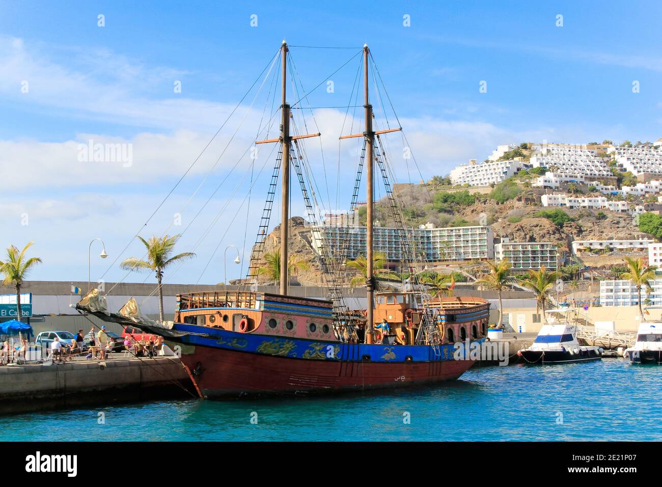 Sailing trips in spanish galleons for tourists at Las Palmas Canary Islands Stock Photo Alamy