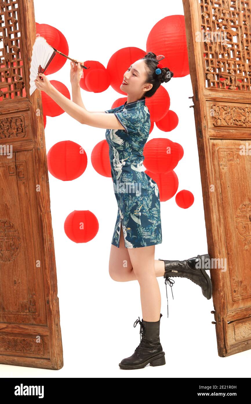 The beautiful women in the writing on the sector Stock Photo - Alamy