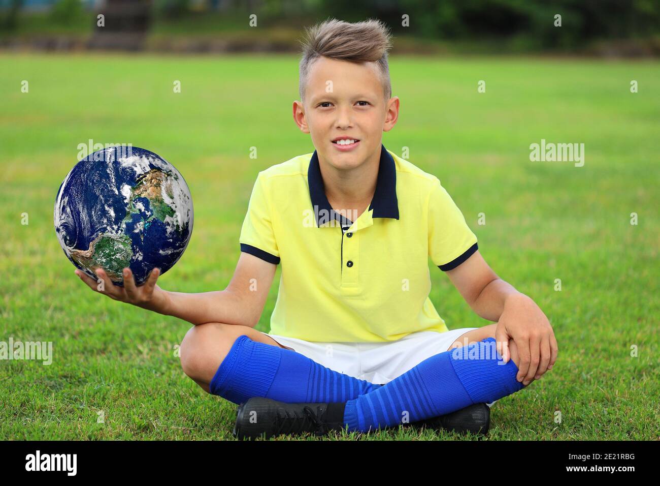 man holding planet earth in his hands. Elements of this image furnished ...