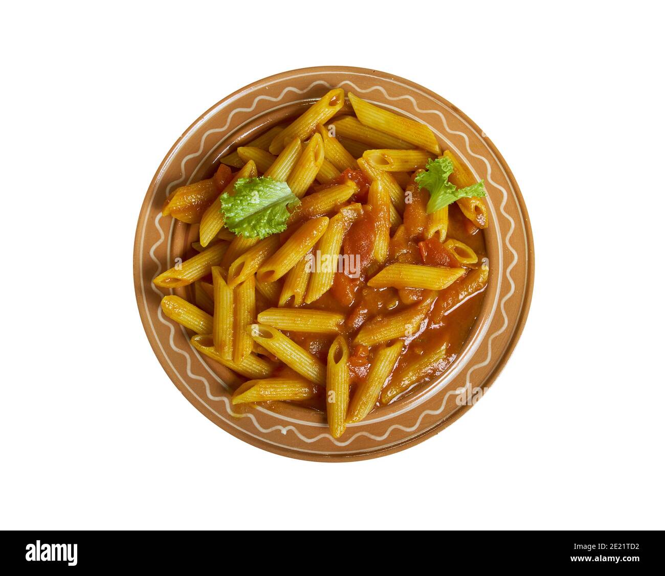 Maccheroni alla napoletana - classic simple pasta dish, various basic tomato-based sauces Stock Photo