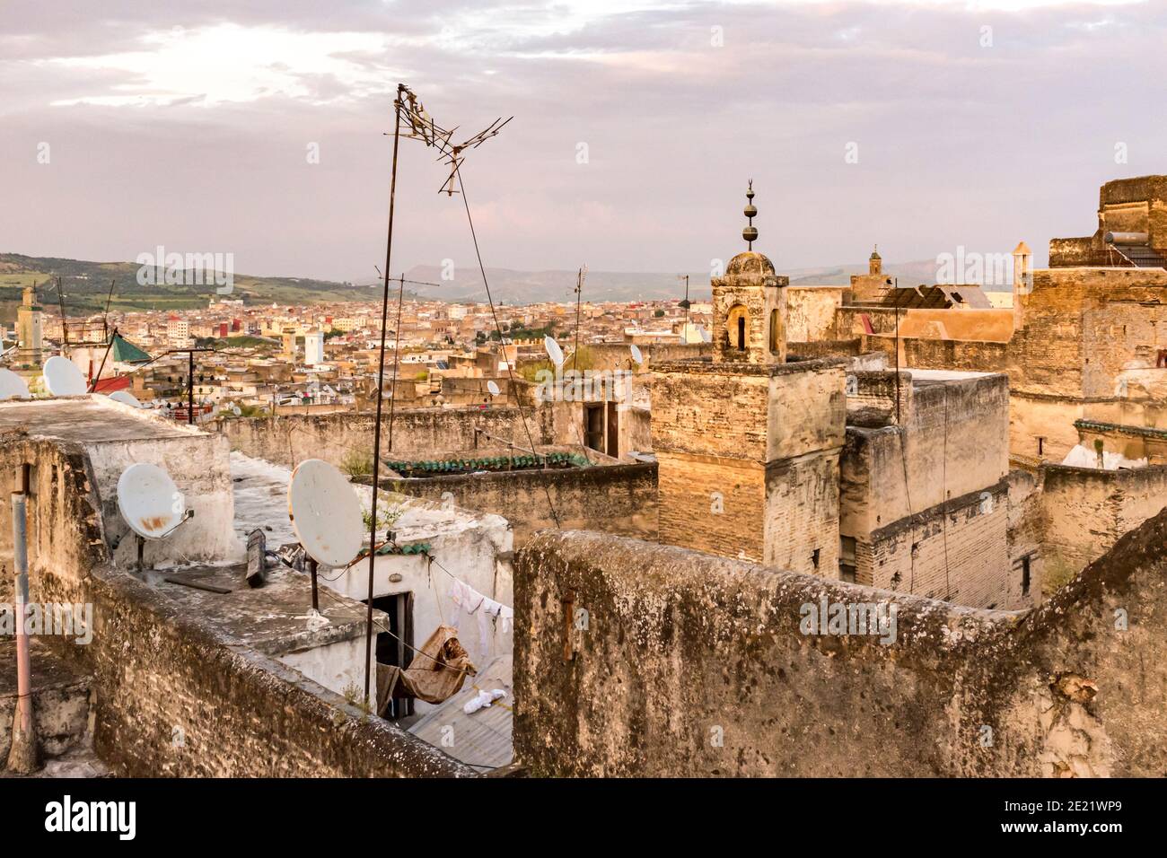 Rooftops of Medina of Fes in Morocco Stock Photo - Alamy