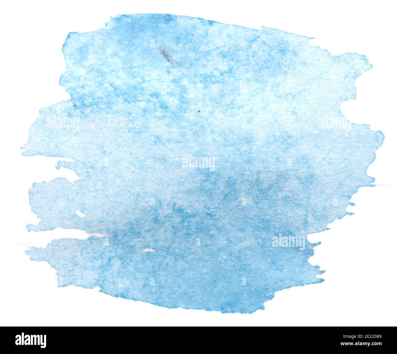 Blue watercolor stroke isolated on white background Stock Photo - Alamy