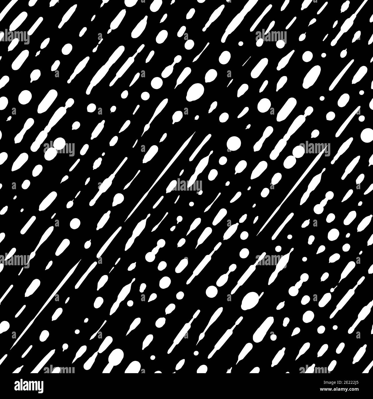 Black and white Hand drawn abstract background Polka dot pattern ...