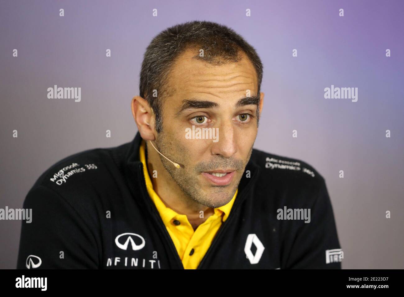 File photo dated 14-07-2017 of Managing Director of Renault Sport F1 Team Cyril Abiteboul. Stock Photo