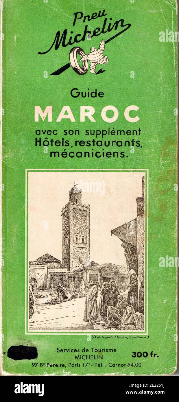 Morocco, a touristic Michelin guide, France, 1954 Stock Photo - Alamy