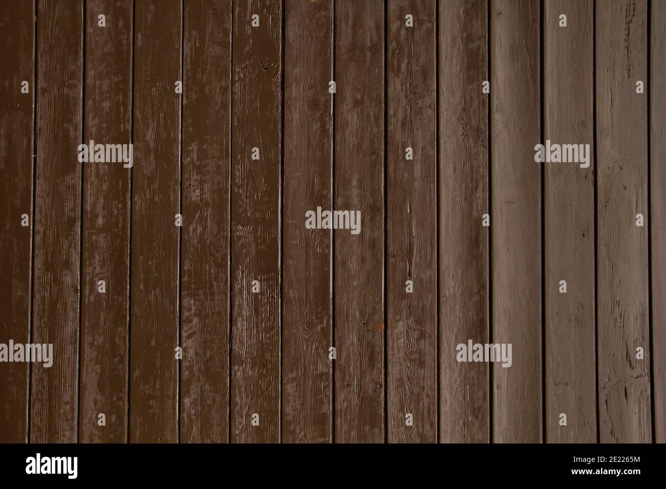 Brown painted wooden planks background or texture Stock Photo