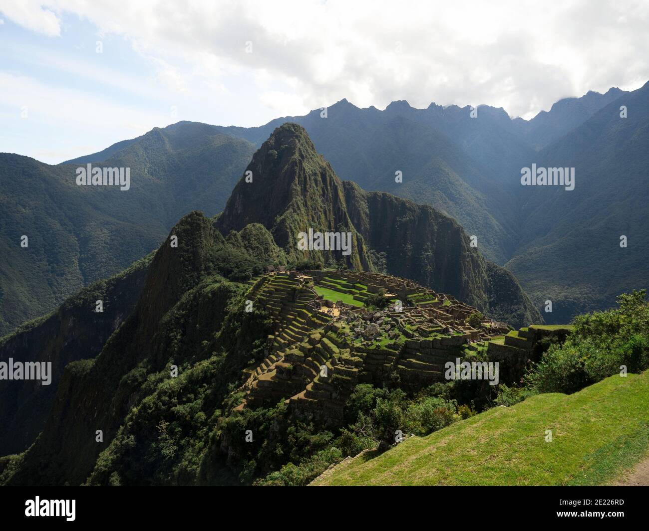 Panorama landscape of Machu Picchu ancient inca citadel historic ...