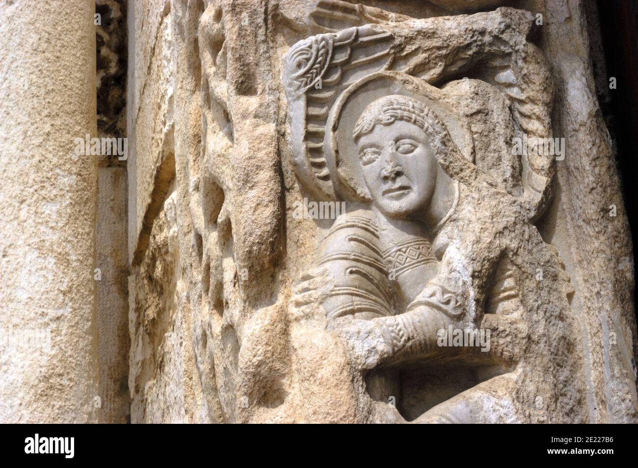 Trani, Apulia, Italy. Duomo / Cathedral of San Nicola Pellegrino (11th - 12thC - Romanesque) Cattedrale di San Nicola Pellegrino Stock Photo