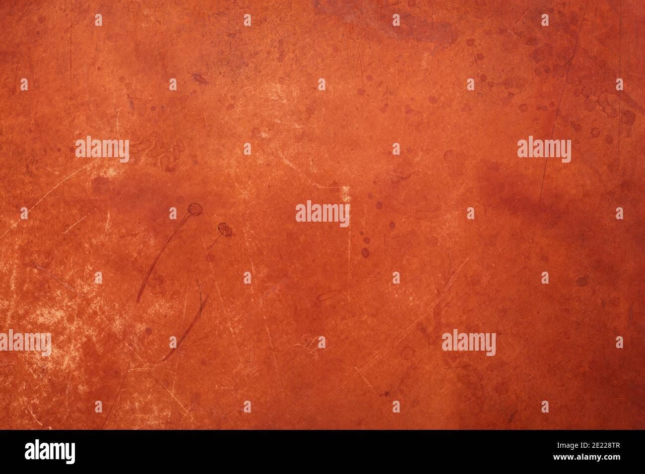 Brown, stained and worn leather texture background Stock Photo