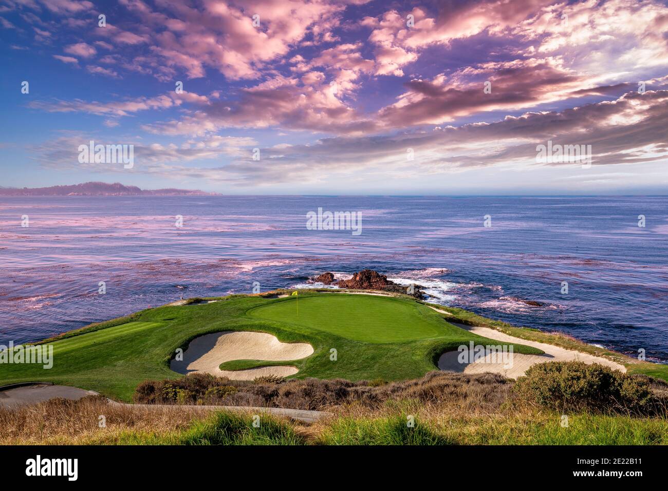 A view of Pebble Beach golf course, Hole 7, Monterey, California, USA Stock  Photo - Alamy