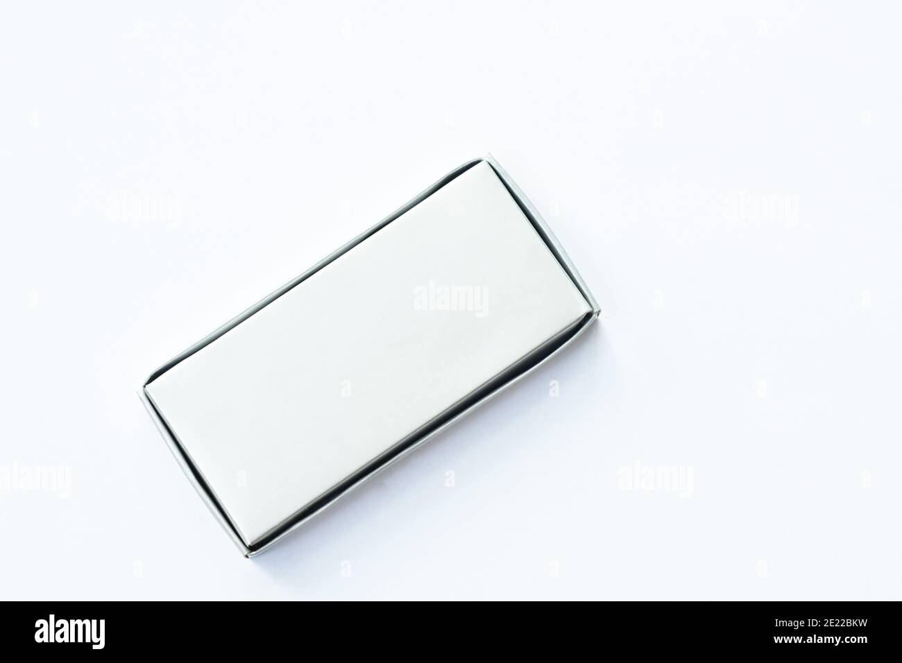 gray box arranging on white background Stock Photo
