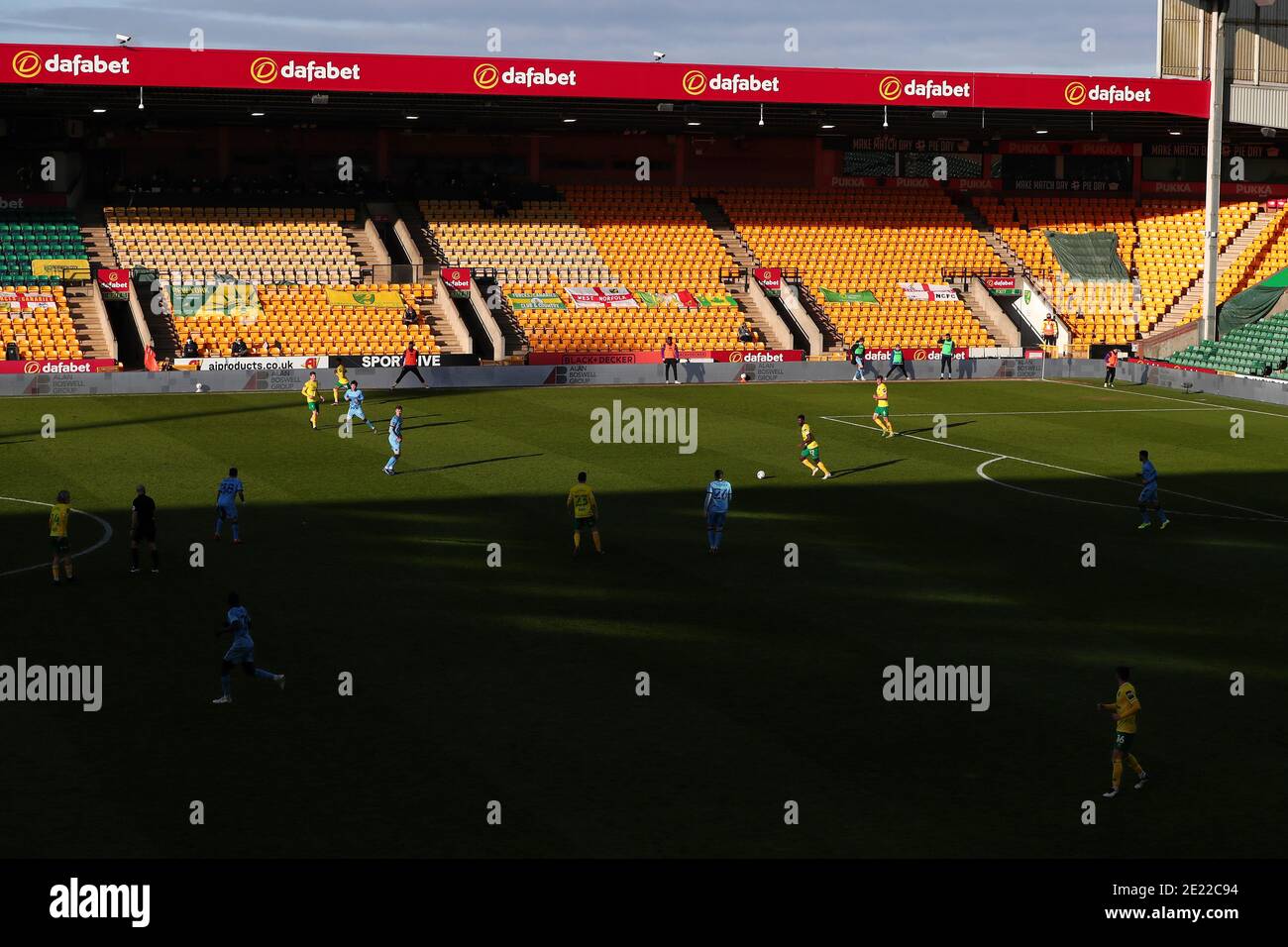 Norwich, UK. 09th Jan, 2021. View of Carrow Road Stadium during the FA Cup Third Round match between Norwich City and Coventry City.Final Score; Norwich City 2:0 Coventry City. Credit: SOPA Images Limited/Alamy Live News Stock Photo