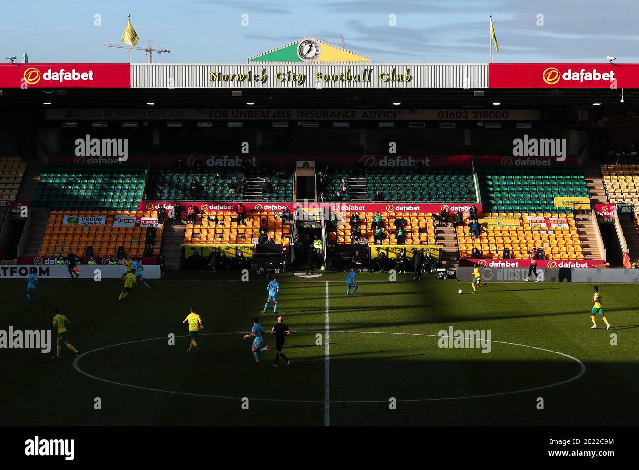 Norwich, UK. 09th Jan, 2021. View of Carrow Road Stadium during the FA Cup Third Round match between Norwich City and Coventry City.Final Score; Norwich City 2:0 Coventry City. Credit: SOPA Images Limited/Alamy Live News Stock Photo