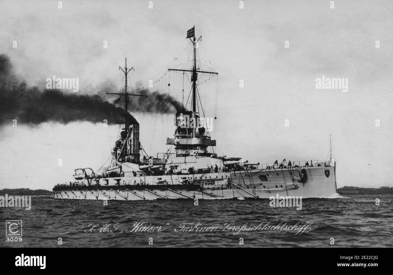 Kaiser's Warship SMS Kaiser Stock Photo
