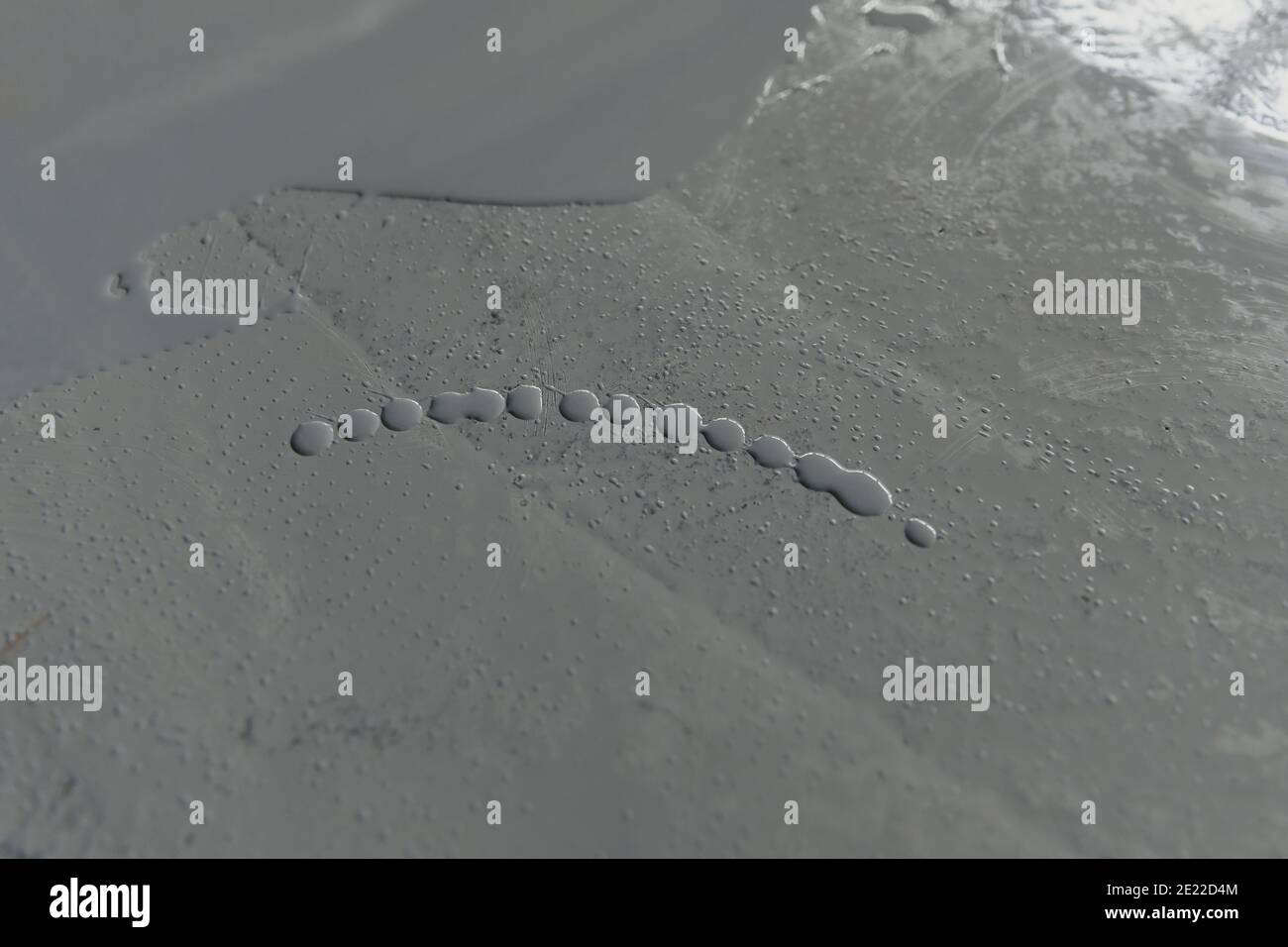 Epoxy resin floor preparation first layer inside the building Stock