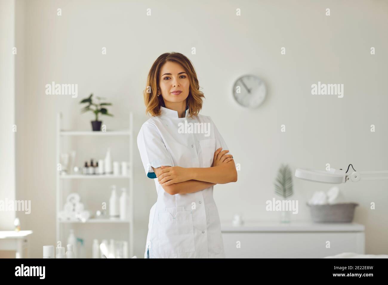 Cosmetologist doctor dermatologist in a beauty clinic. Stock Photo
