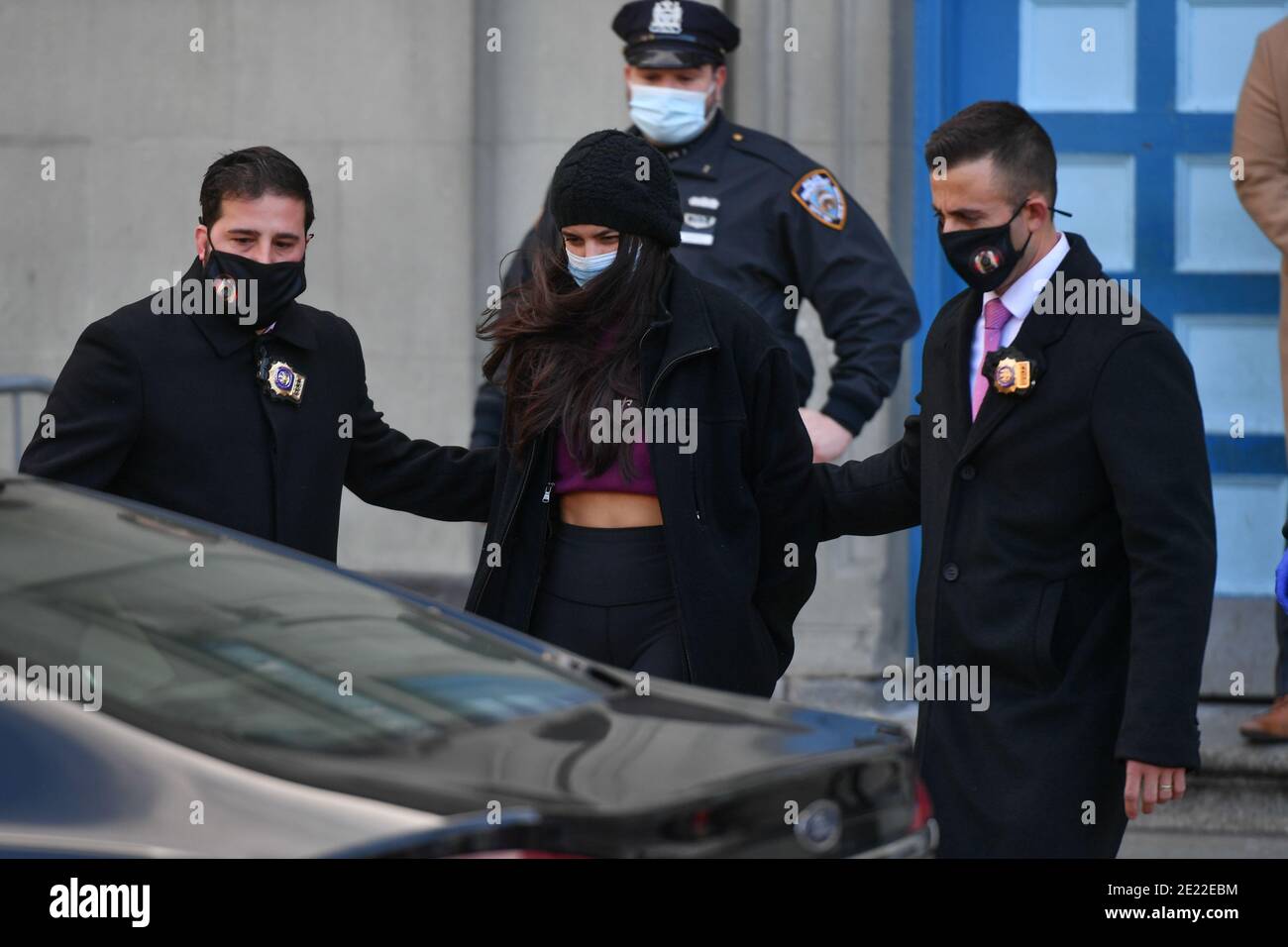 Police detectives arrest 'SoHo Karen' Miya Ponsetto at the first police