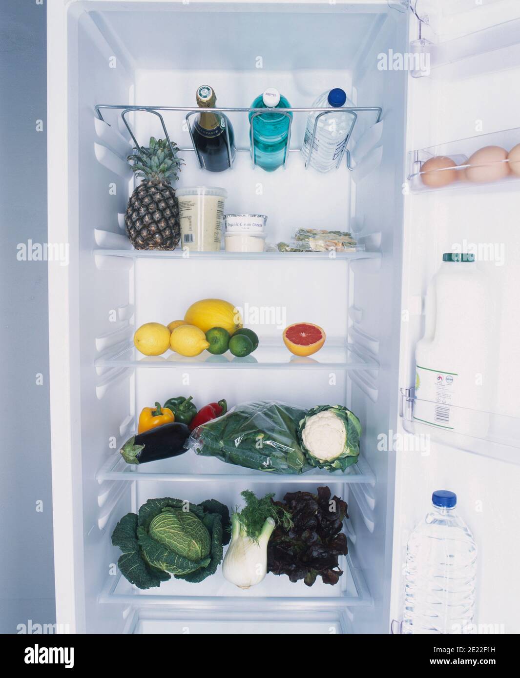 fridge full of healthy food Stock Photo Alamy