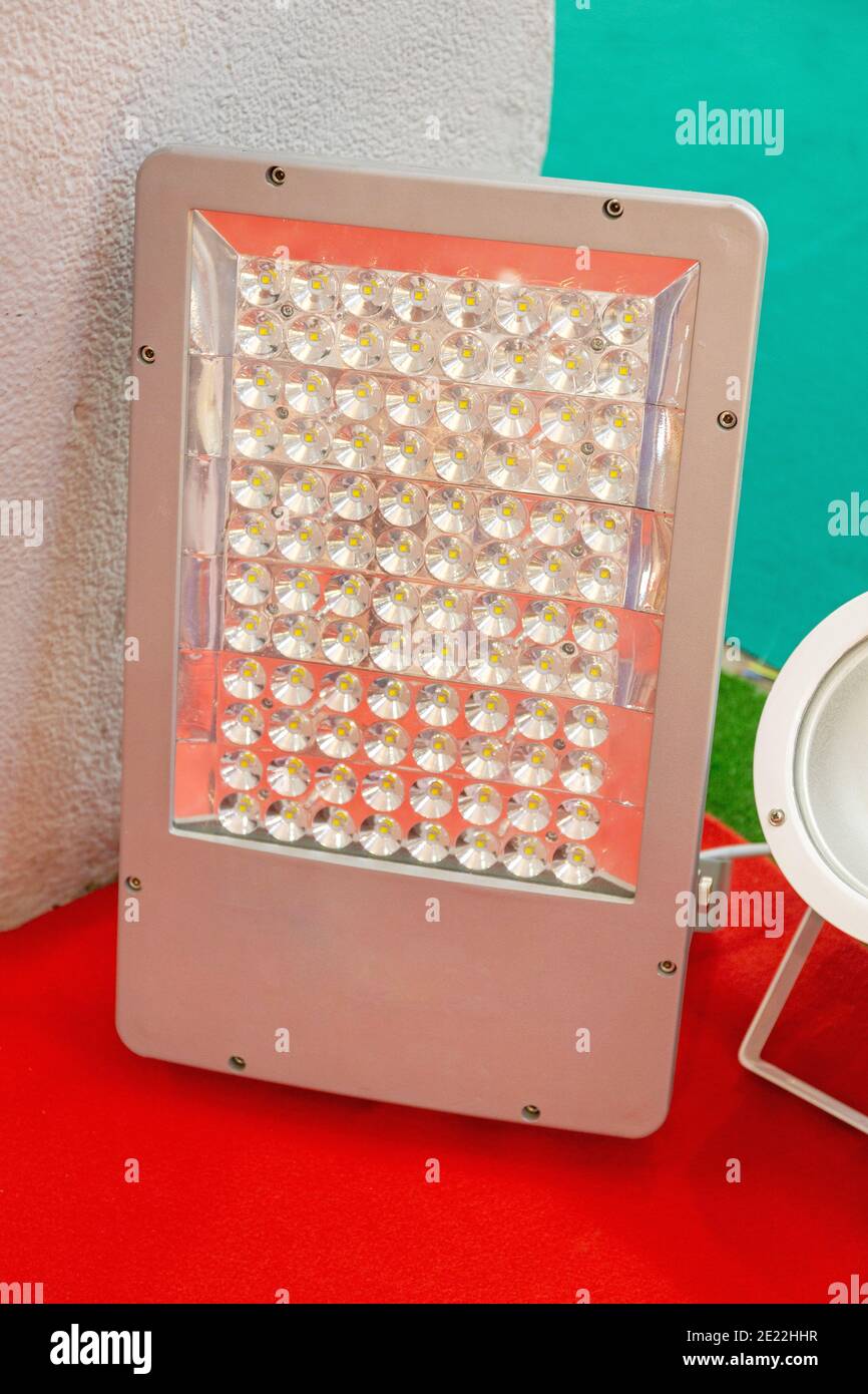 Big Panel Many Led Lamps Electric Lights Stock Photo Alamy