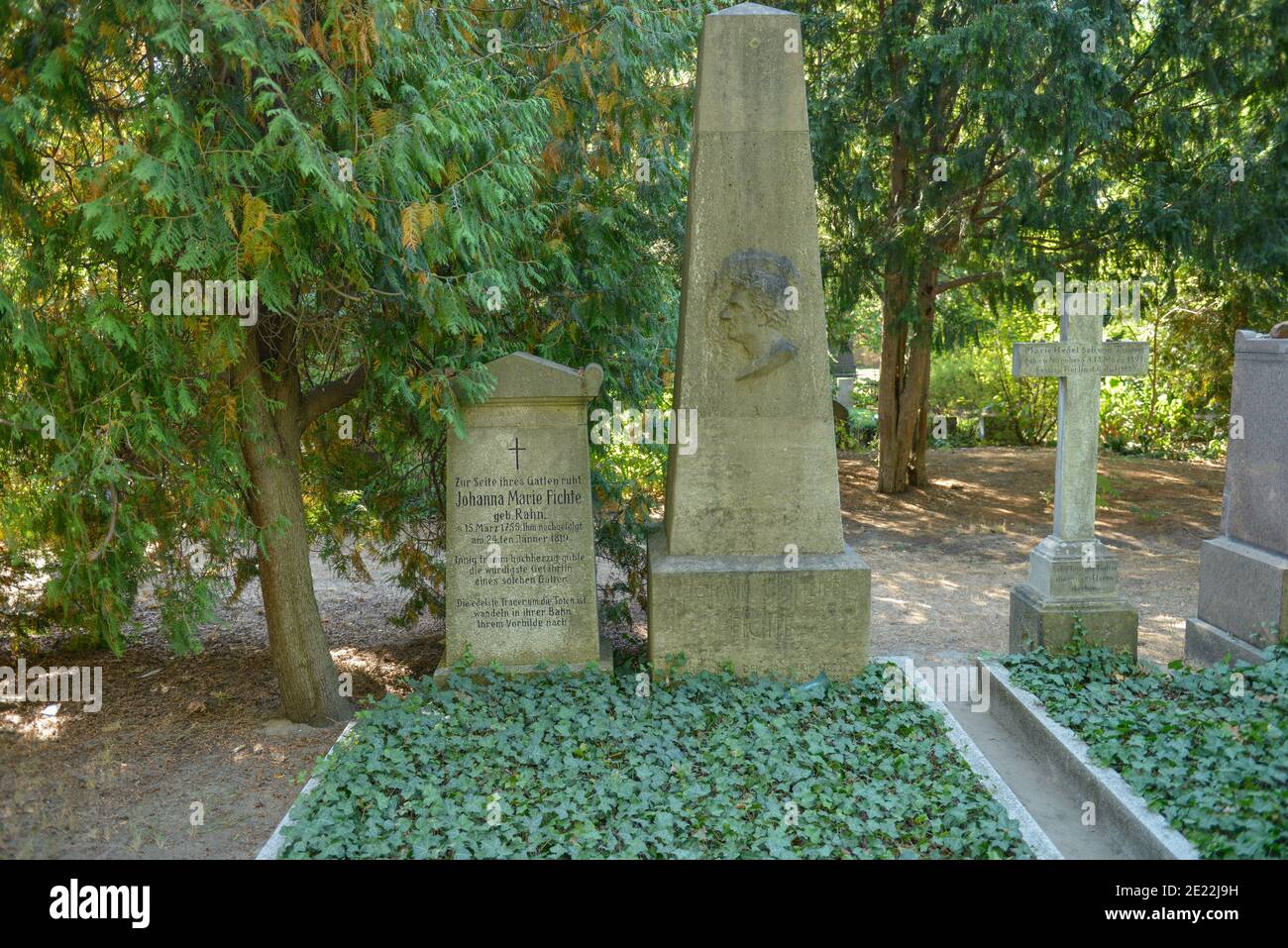 Grab, Johann Gottlieb Fichte, Dorotheenstaedtischer Friedhof, Chausseestrasse, Mitte, Berlin, Deutschland Stock Photo