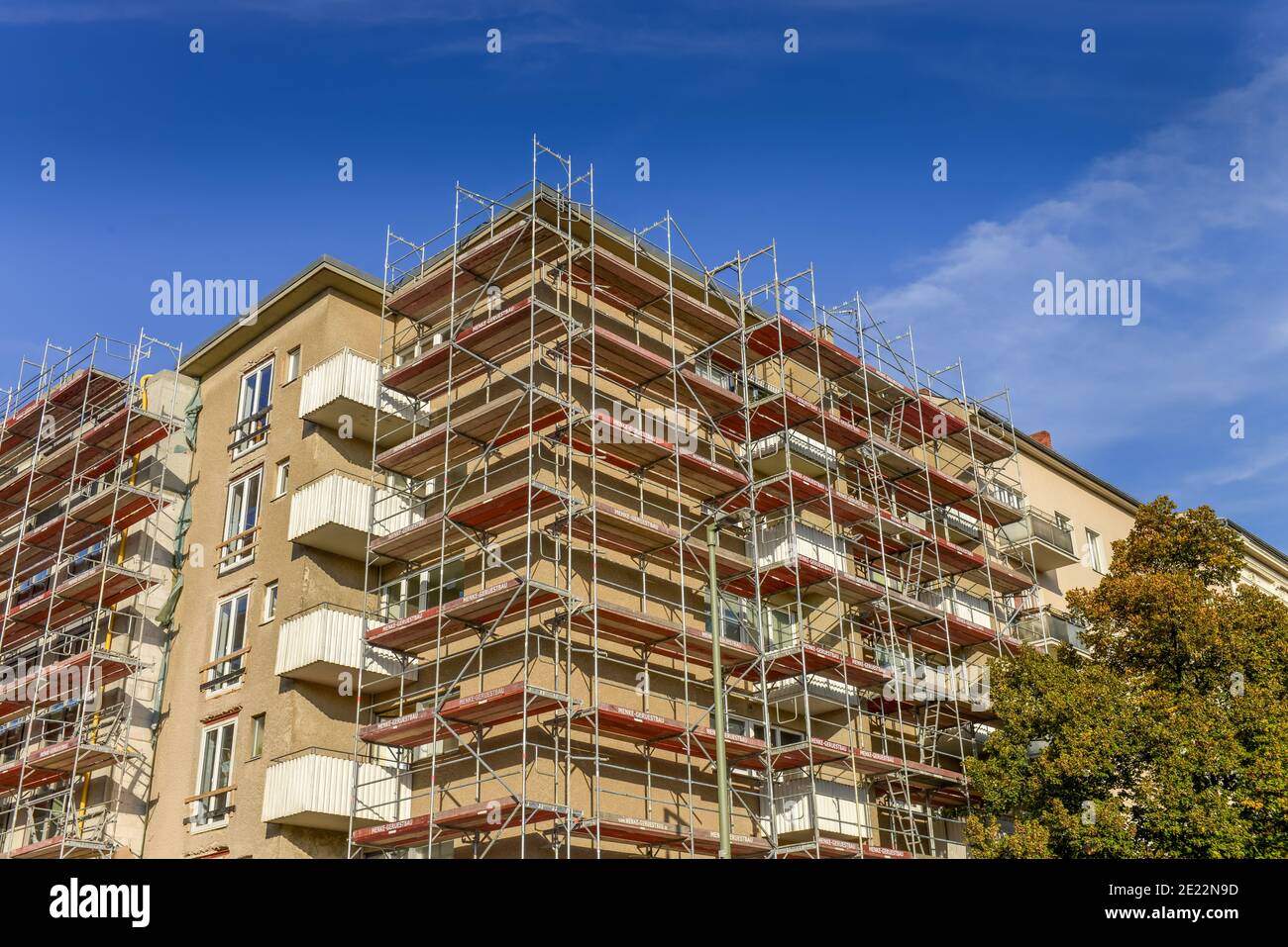 Altbau, Renovierung, Richard-Wagner-Strasse, Charlottenburg, Berlin, Deutschland Stock Photo