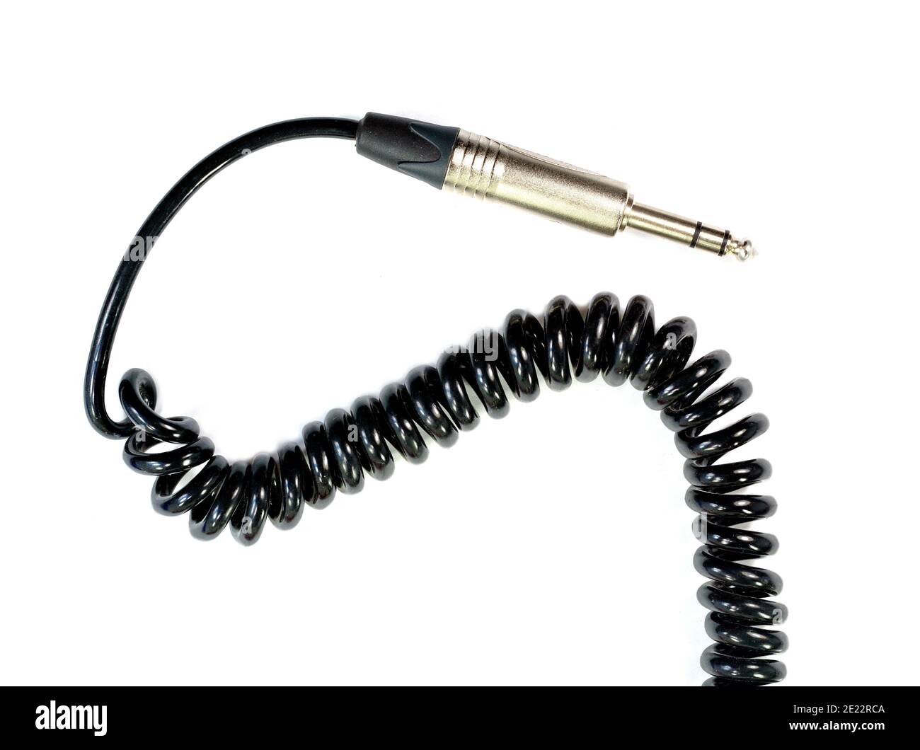 Audio jack with cable on white background Stock Photo Alamy