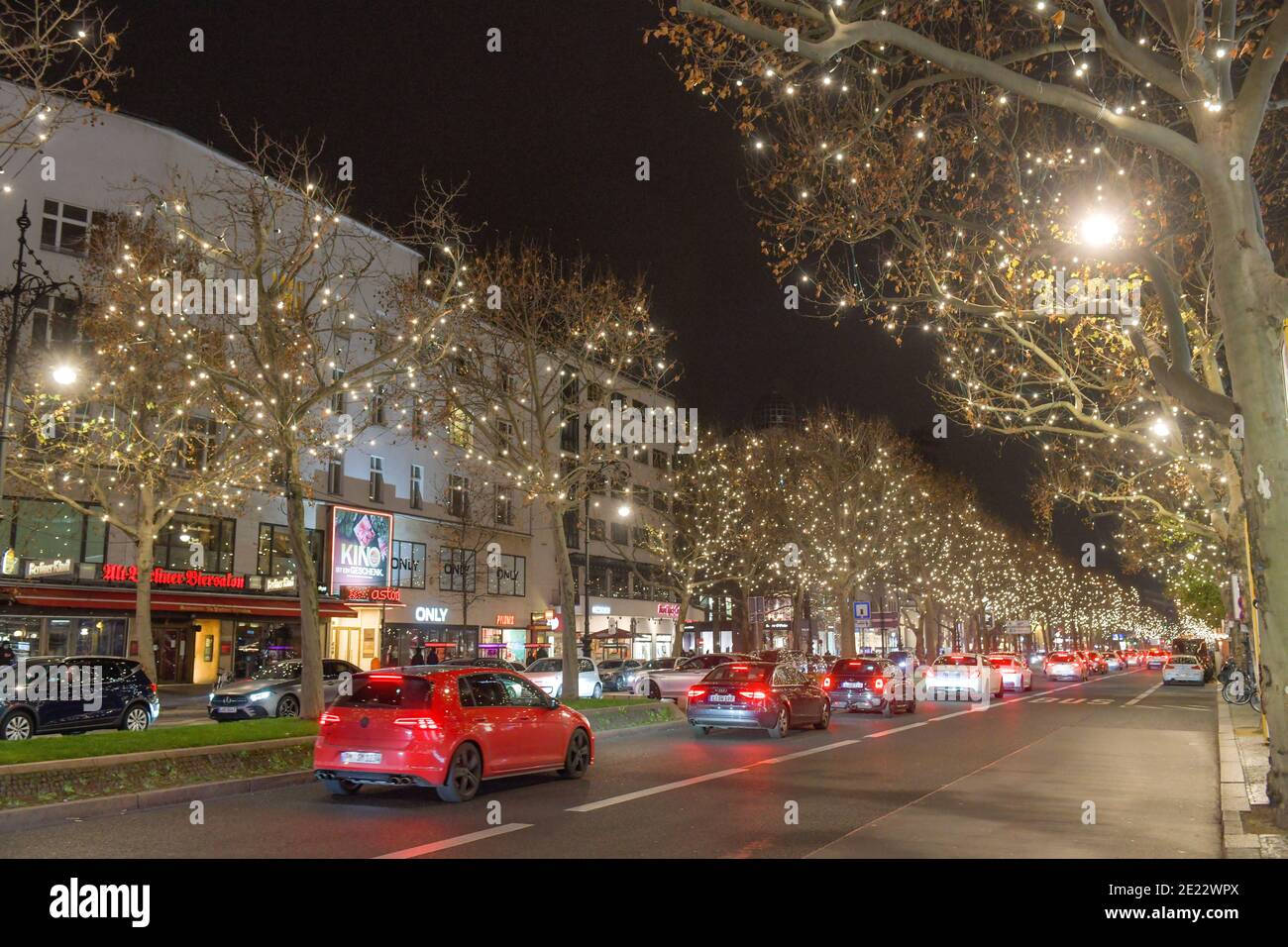 Weihnachtsbeleuchtung, Kurfürstendamm, Charlottenburg, Berlin