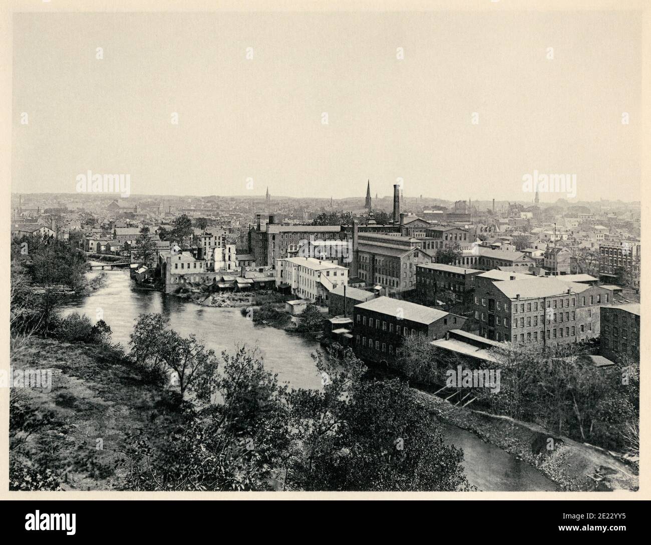 Paterson, New Jersey, in the 1890s. Photogravure Stock Photo