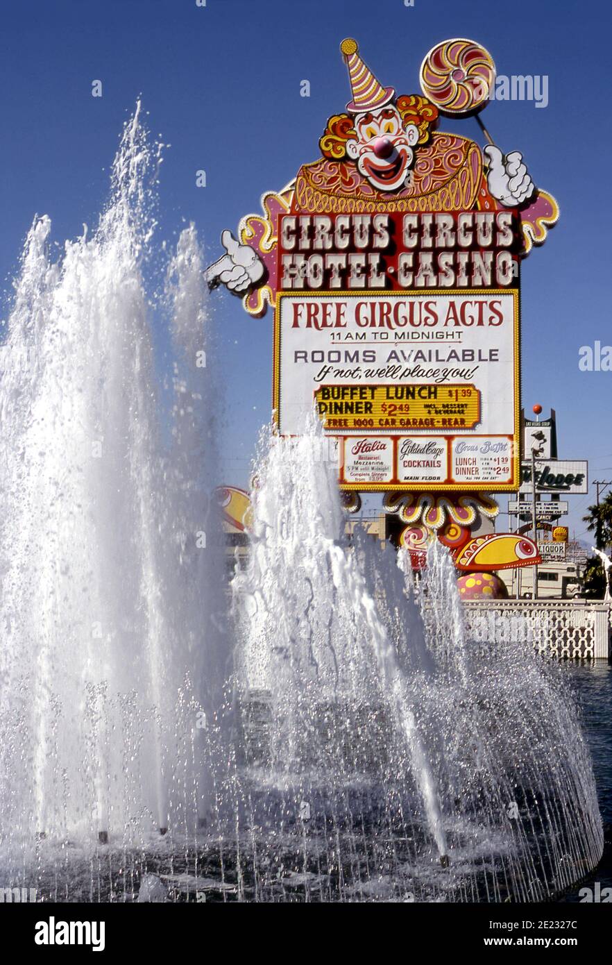 Sign outside Circus Circus Hotel and Casino in Las Vegas, Nevada Stock Photo
