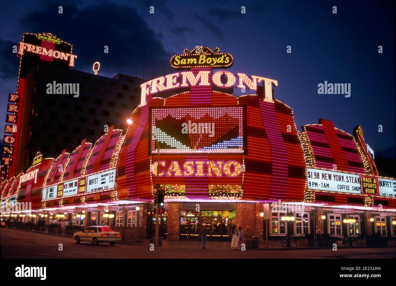 SAm Boyd's Fremont Casino and Hotel on Fremont Street in Downtown Las Vegas, Nevada Stock Photo
