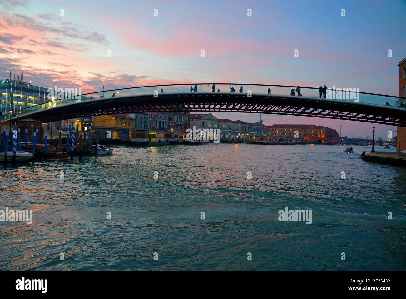 Bridge over the Grand Canal in Venice, Italy. Stock Photo